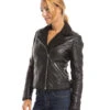 GIPSY Blouson Cuir Femme Biker Noir " 14582 "