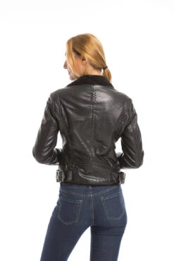 GIPSY Blouson Cuir Femme Biker Noir " 14582 " 15 GIPSY Blouson Cuir Femme Biker Noir " 14582 " -Maroquinerie cg23femme14582noir22177 085551800 1606 29092022