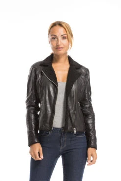 GIPSY Blouson Cuir Femme Biker Noir " 14582 " 19 GIPSY Blouson Cuir Femme Biker Noir " 14582 " -Maroquinerie cg23femme14582noir22185 070899600 1606 29092022