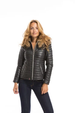 Blouson Cuir Femme Noir Oakwood " 61677 " -Maroquinerie cg23femme61677noir23031 006375000 1613 29092022