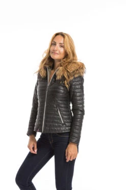 Blouson Cuir Femme Noir Oakwood " 61677 " -Maroquinerie cg23femme61677noir23033 001749000 1613 29092022