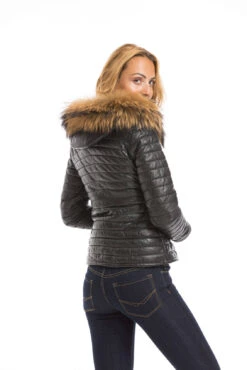 Blouson Cuir Femme Noir Oakwood " 61677 "