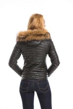 Blouson Cuir Femme Noir Oakwood " 61677 " -Maroquinerie cg23femme61677noir23038 063672400 1613 29092022