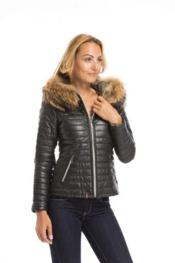 Blouson Cuir Femme Noir Oakwood " 61677 " -Maroquinerie cg23femme61677noir23040 008135300 1613 29092022