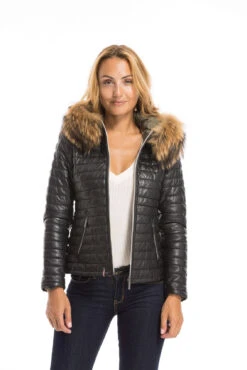 Blouson Cuir Femme Noir Oakwood " 61677 " -Maroquinerie cg23femme61677noir23043 037930000 1613 29092022