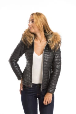 Blouson Cuir Femme Noir Oakwood " 61677 " -Maroquinerie cg23femme61677noir23045 043239400 1613 29092022