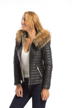 Blouson Cuir Femme Noir Oakwood " 61677 " -Maroquinerie cg23femme61677noir23047 048892200 1613 29092022