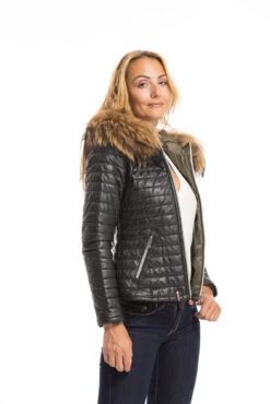 Blouson Cuir Femme Noir Oakwood " 61677 " -Maroquinerie cg23femme61677noir23049 016105600 1613 29092022