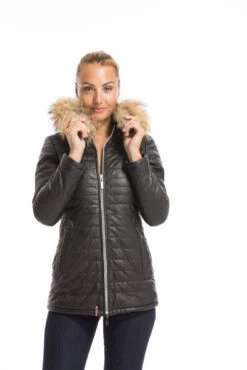 Trois Quart Cuir Femme Noir Oakwood " 61679 " -Maroquinerie cg23femme61679noir22871 013140600 1614 29092022