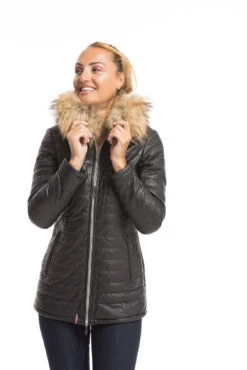 Trois Quart Cuir Femme Noir Oakwood " 61679 " -Maroquinerie cg23femme61679noir22872 020861300 1614 29092022