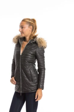 Trois Quart Cuir Femme Noir Oakwood " 61679 " -Maroquinerie cg23femme61679noir22875 081321400 1614 29092022