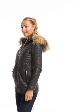 Trois Quart Cuir Femme Noir Oakwood " 61679 " -Maroquinerie cg23femme61679noir22876 052919300 1614 29092022