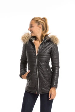 Trois Quart Cuir Femme Noir Oakwood " 61679 " -Maroquinerie cg23femme61679noir22877 017246700 1614 29092022