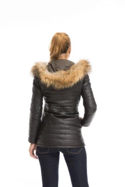 Trois Quart Cuir Femme Noir Oakwood " 61679 " -Maroquinerie cg23femme61679noir22878 062174400 1614 29092022