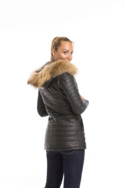 Trois Quart Cuir Femme Noir Oakwood " 61679 " -Maroquinerie cg23femme61679noir22880 047756800 1614 29092022