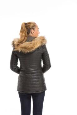 Trois Quart Cuir Femme Noir Oakwood " 61679 " -Maroquinerie cg23femme61679noir22881 081705000 1614 29092022