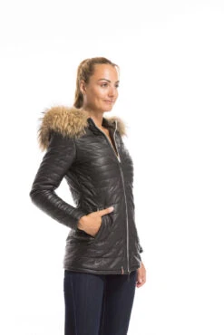 Trois Quart Cuir Femme Noir Oakwood " 61679 " -Maroquinerie cg23femme61679noir22882 069659700 1615 29092022