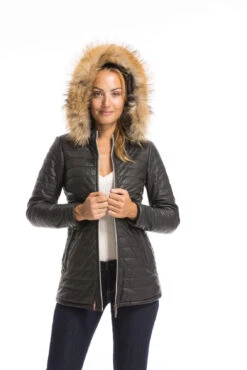 Trois Quart Cuir Femme Noir Oakwood " 61679 " -Maroquinerie cg23femme61679noir22885 084838100 1614 29092022