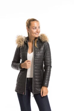 Trois Quart Cuir Femme Noir Oakwood " 61679 " -Maroquinerie cg23femme61679noir22889 004863400 1615 29092022