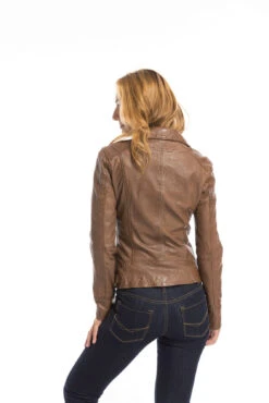 Blouson Cuir Femme Tan Oakwood Style Biker "62065" 31 Blouson Cuir Femme Tan Oakwood Style Biker "62065" -Maroquinerie cg23femme62065agneau23223 076977800 1616 29092022