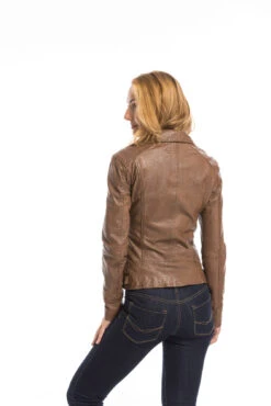 Blouson Cuir Femme Tan Oakwood Style Biker "62065" 20 Blouson Cuir Femme Tan Oakwood Style Biker "62065" -Maroquinerie cg23femme62065agneau23224 040884600 1617 29092022