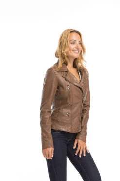 Blouson Cuir Femme Tan Oakwood Style Biker "62065" 29 Blouson Cuir Femme Tan Oakwood Style Biker "62065" -Maroquinerie cg23femme62065agneau23225 031440100 1616 29092022
