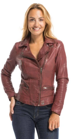 Blouson Cuir Femme Feu Oakwood Style Biker "62065" 35 Blouson Cuir Femme Feu Oakwood Style Biker "62065" -Maroquinerie cg23femme62065feu23251 053983200 1618 29092022