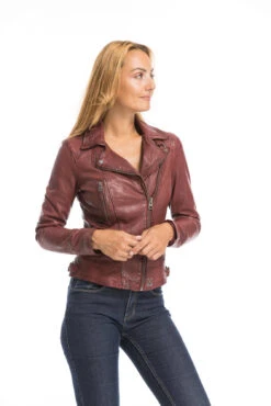 Blouson Cuir Femme Feu Oakwood Style Biker "62065" 28 Blouson Cuir Femme Feu Oakwood Style Biker "62065" -Maroquinerie cg23femme62065feu23252 050227100 1618 29092022