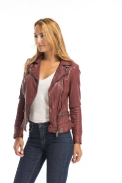 Blouson Cuir Femme Feu Oakwood Style Biker "62065" 27 Blouson Cuir Femme Feu Oakwood Style Biker "62065" -Maroquinerie cg23femme62065feu23264 077508400 1618 29092022