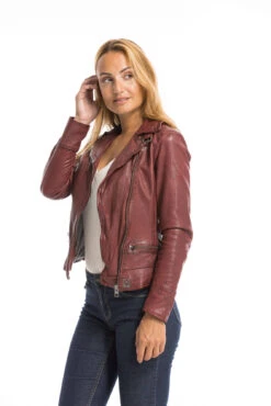 Blouson Cuir Femme Feu Oakwood Style Biker "62065" 22 Blouson Cuir Femme Feu Oakwood Style Biker "62065" -Maroquinerie cg23femme62065feu23265 1 019274500 1618 29092022