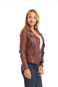 Blouson Cuir Femme Feu Oakwood Style Biker "62065" 32 Blouson Cuir Femme Feu Oakwood Style Biker "62065" -Maroquinerie cg23femme62065feu23266 004425900 1618 29092022