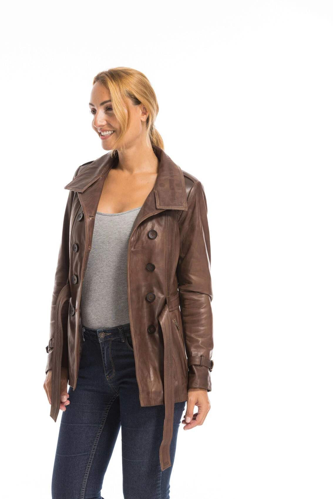 Veste Cuir Femme C/469 " 6213 " 3 Veste Cuir Femme C/469 " 6213 " – Image 3