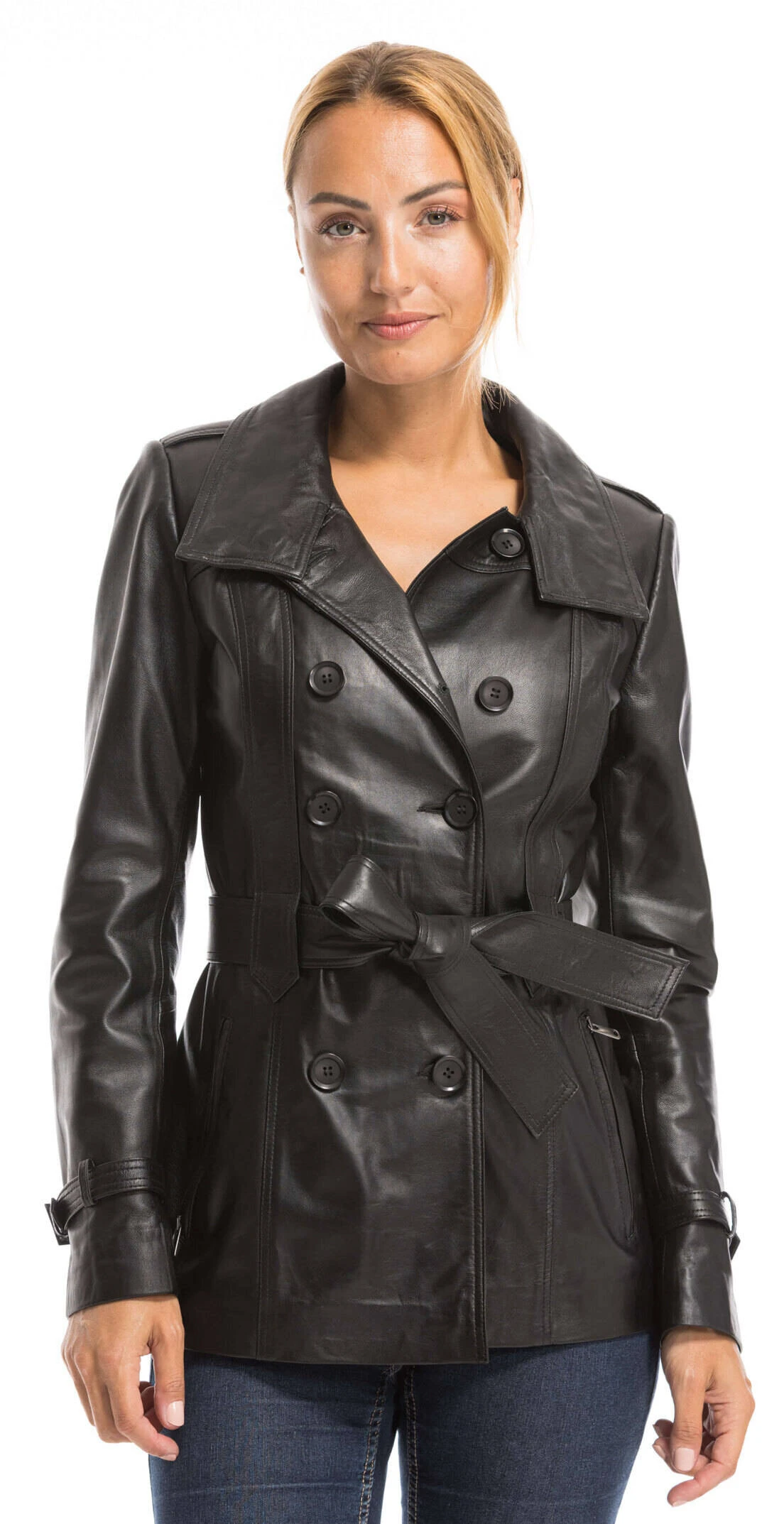 Veste Cuir Femme Noir " 6213 " 12 Veste Cuir Femme Noir " 6213 " – Image 12