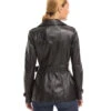 Veste Cuir Femme Noir " 6213 "