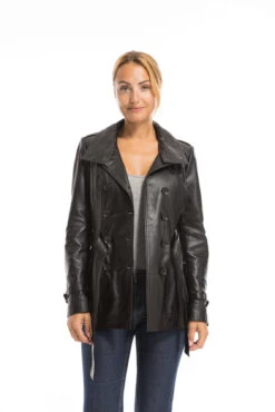 Veste Cuir Femme Noir " 6213 " 22 Veste Cuir Femme Noir " 6213 " -Maroquinerie cg23femme6213noir22267 075329500 1529 29092022