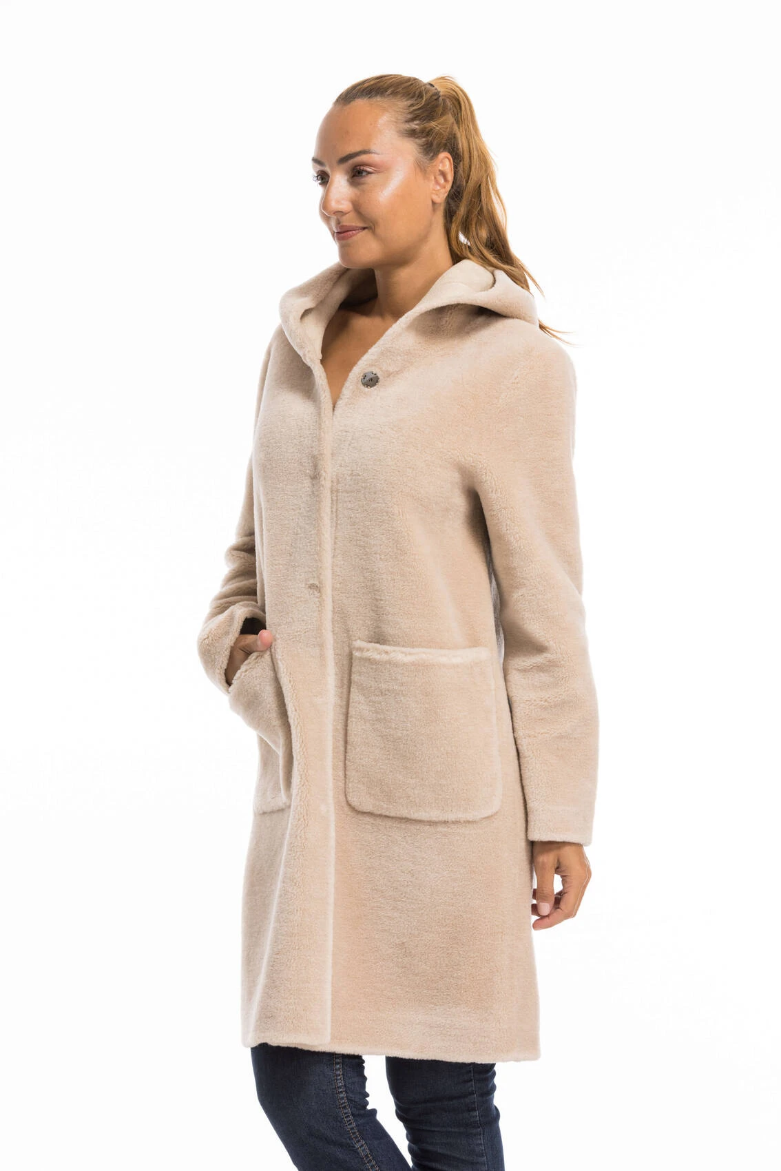 Manteau Laine Femme Café Oakwood " 63747 " 10 Manteau Laine Femme Café Oakwood " 63747 " – Image 10