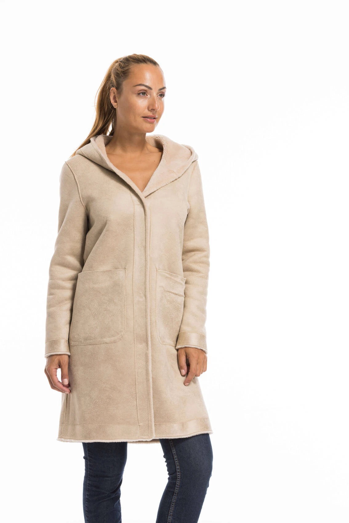 Manteau Laine Femme Café Oakwood " 63747 " 9 Manteau Laine Femme Café Oakwood " 63747 " – Image 9