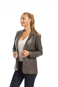 Oakwood Blazer Cuir Femme Marron " 63964 "