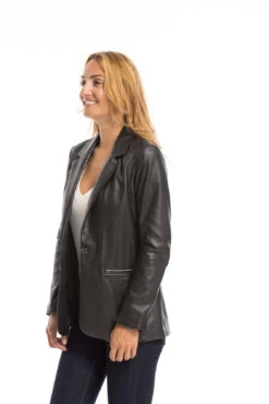 Oakwood Blazer Cuir Femme Noir " 63964 " -Maroquinerie cg23femme63964noir23066 012093000 1632 29092022