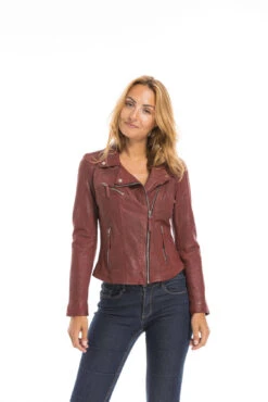 Blouson Cuir Femme Feu Oakwood " 64095 "