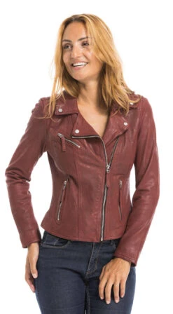 Blouson Cuir Femme Feu Oakwood " 64095 " -Maroquinerie cg23femme64095feu23581 094584100 1635 29092022