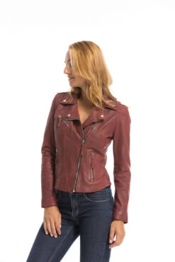 Blouson Cuir Femme Feu Oakwood " 64095 " -Maroquinerie cg23femme64095feu23584 036700400 1635 29092022