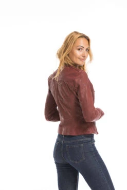 Blouson Cuir Femme Feu Oakwood " 64095 " -Maroquinerie cg23femme64095feu23585 003679900 1635 29092022