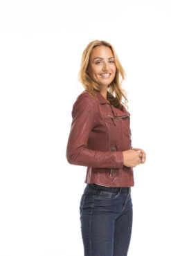 Blouson Cuir Femme Feu Oakwood " 64095 " -Maroquinerie cg23femme64095feu23588 092089500 1635 29092022