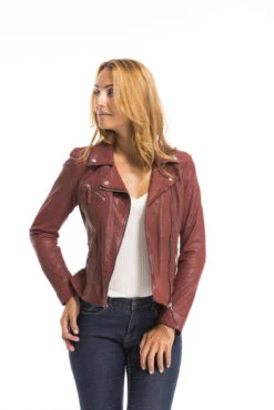 Blouson Cuir Femme Feu Oakwood " 64095 " -Maroquinerie cg23femme64095feu23590 066863300 1635 29092022