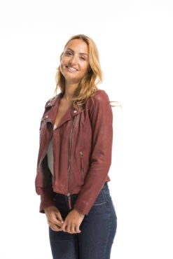 Blouson Cuir Femme Feu Oakwood " 64095 " -Maroquinerie cg23femme64095feu23593 031367100 1635 29092022