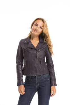 Blouson Cuir Femme Violet Oakwood " 64095 " 34 Blouson Cuir Femme Violet Oakwood " 64095 " -Maroquinerie cg23femme64095violet23562 084570900 1637 29092022