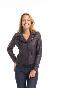 Blouson Cuir Femme Violet Oakwood " 64095 " 28 Blouson Cuir Femme Violet Oakwood " 64095 " -Maroquinerie cg23femme64095violet23565 021658000 1637 29092022