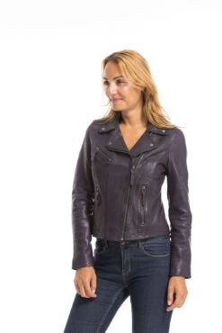 Blouson Cuir Femme Violet Oakwood " 64095 " 33 Blouson Cuir Femme Violet Oakwood " 64095 " -Maroquinerie cg23femme64095violet23566 066441900 1637 29092022