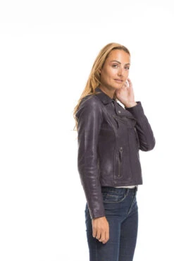 Blouson Cuir Femme Violet Oakwood " 64095 " 22 Blouson Cuir Femme Violet Oakwood " 64095 " -Maroquinerie cg23femme64095violet23571 029808300 1637 29092022